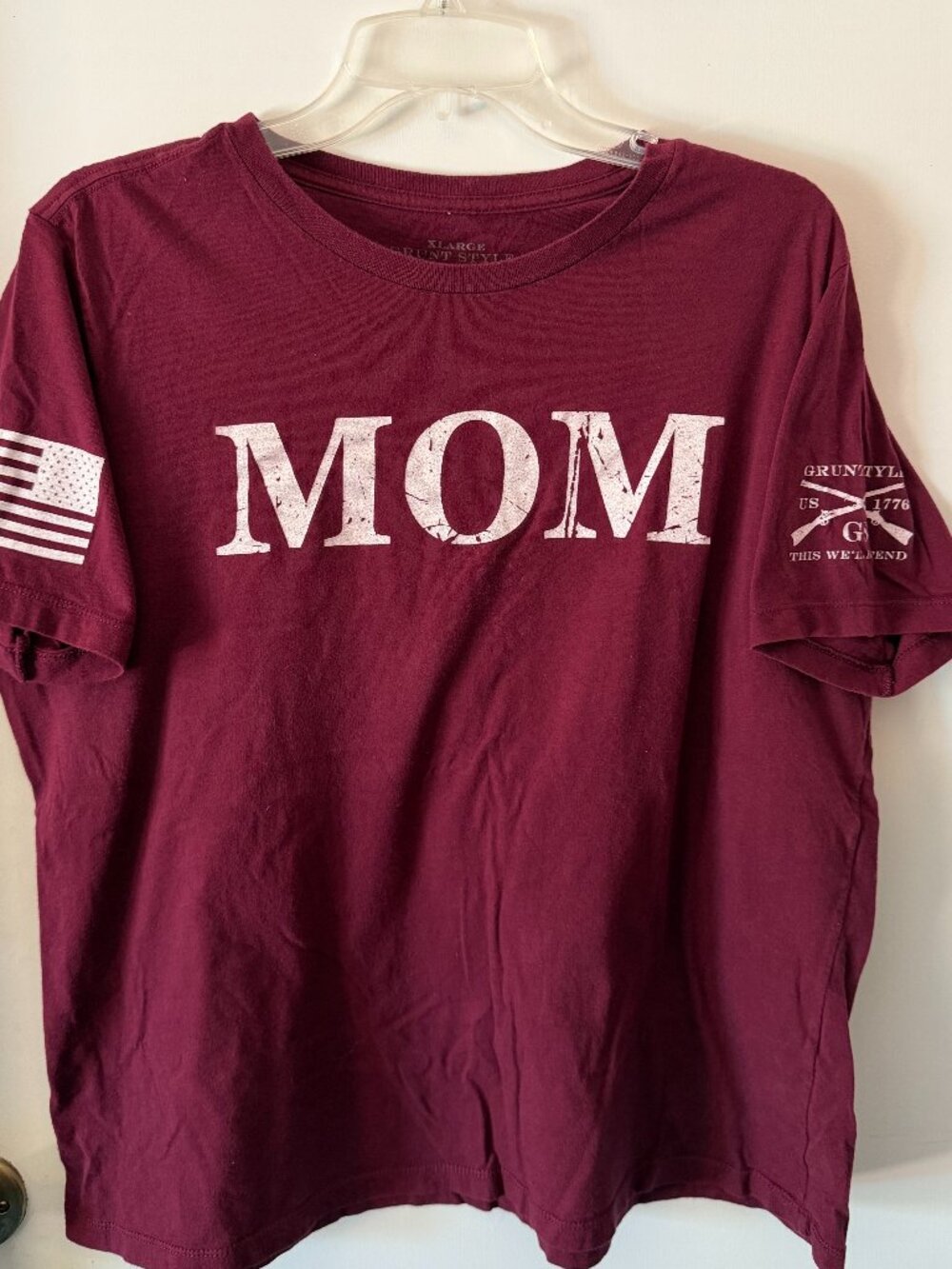 Grunt Style WOMEN'S MOM DEFINED T-SHIRT - Maroon  XL
